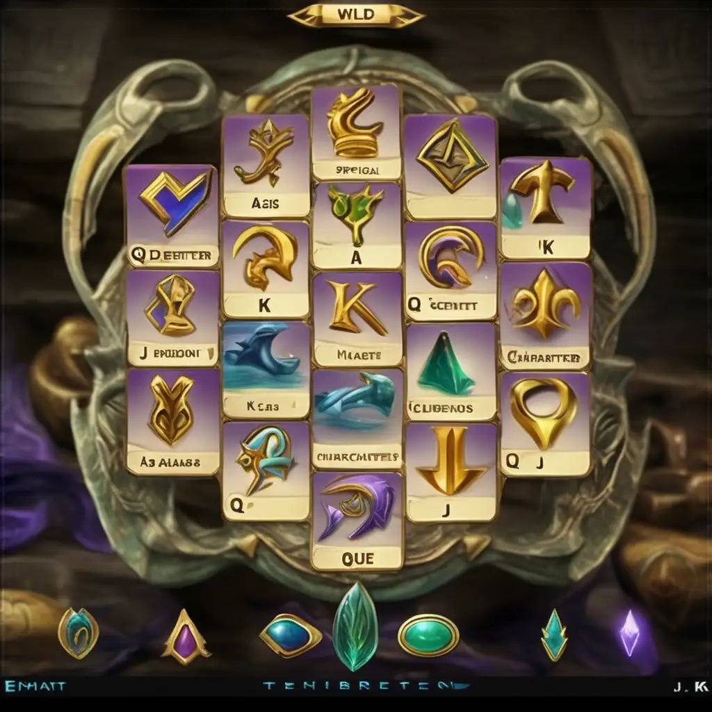 Replace symbols for that game with: Wild as Special Symbol, Scatter as trident image, Poseidon on purple background as character, Demeter as character, Amphitrite as character, Nereididae as character, and low pay symbols: J, K, A, Q as images
Low symbols are just the letters, the rest symbols should be images of characters
