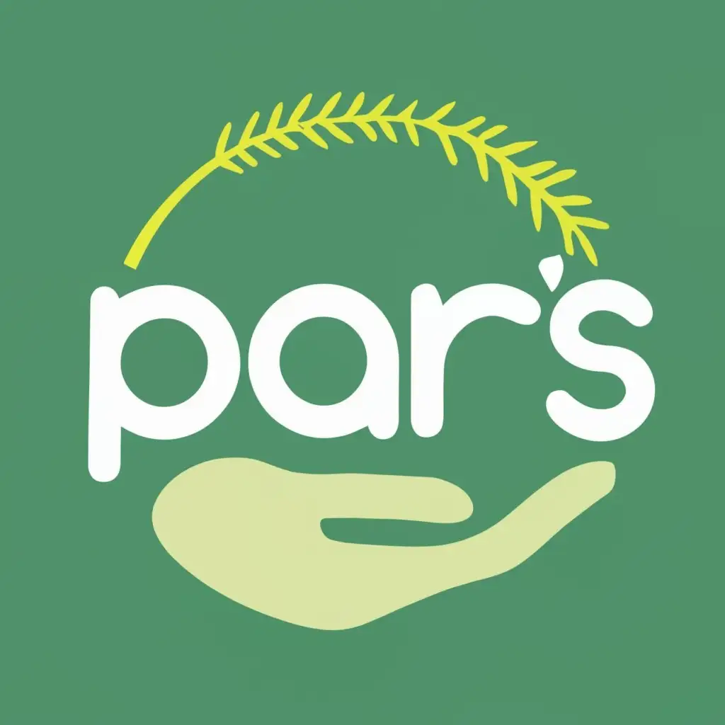 logo, disposable dishes and itis eco-friendly and get reflect convenience and feel healthy, with the text "pars", typography