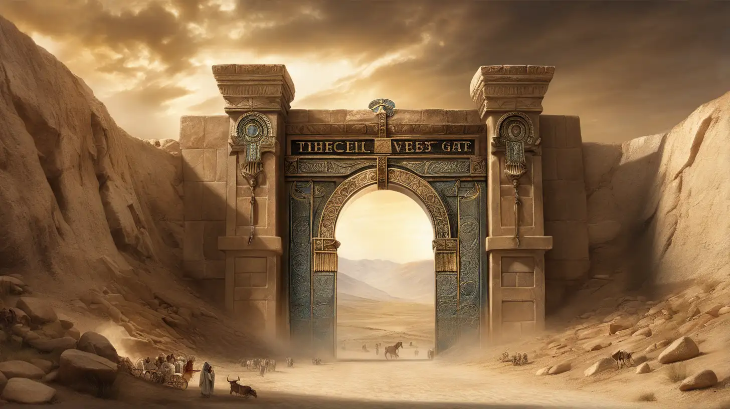 Mystical Depiction of the Eastern Gate from the Book of Ezekiel