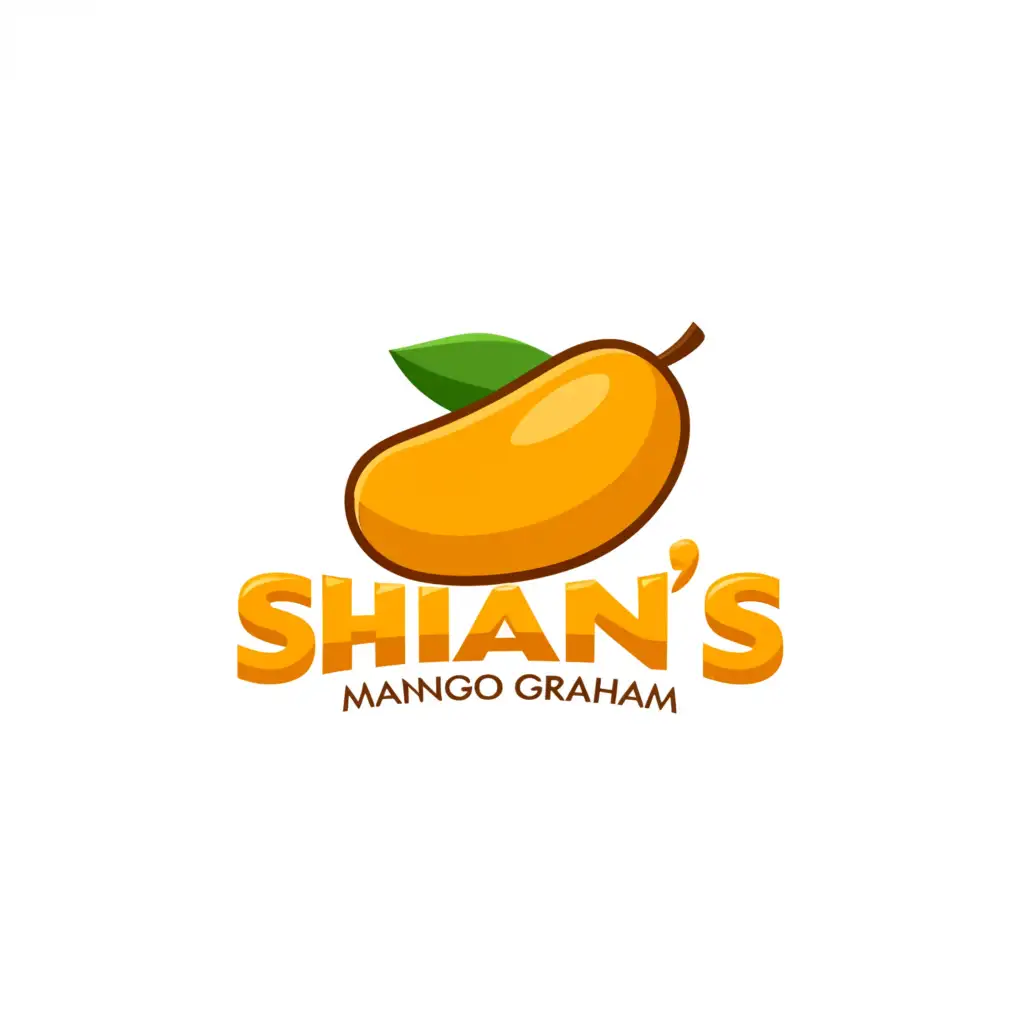 a logo design,with the text "Shian's mango graham", main symbol:Mango,Moderate,clear background
