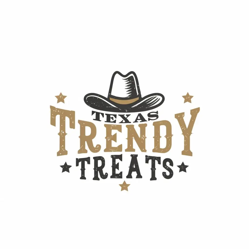 a logo design,with the text "Texas Trendy Treats", main symbol:a logo design,with the text "Texas Trendy Treats",Moderate,clear background