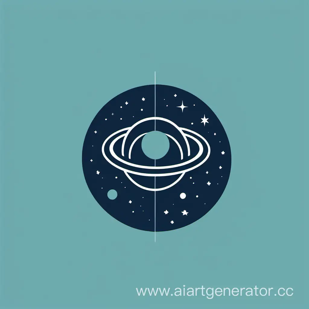 минималистичный логотип планетария
