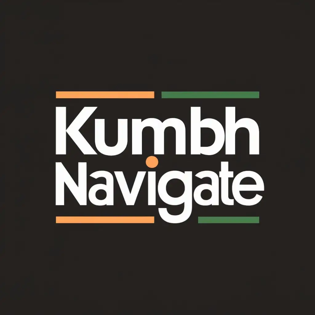 logo, kumbh mela guide, with the text "KumbhNavigate", typography, be used in Technology industry