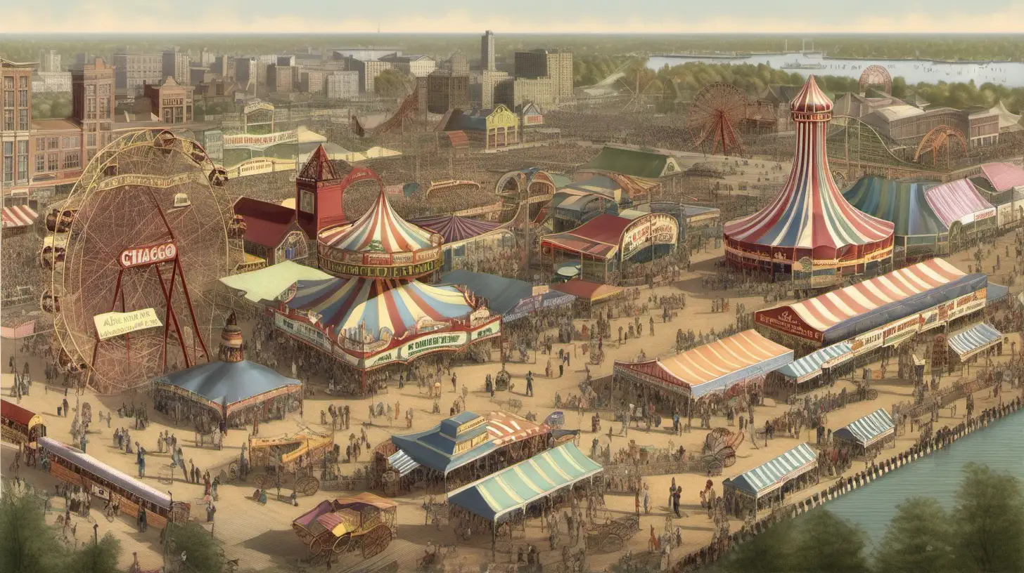 Historic Chicago Fair of 1893 in Landscape Dimensions