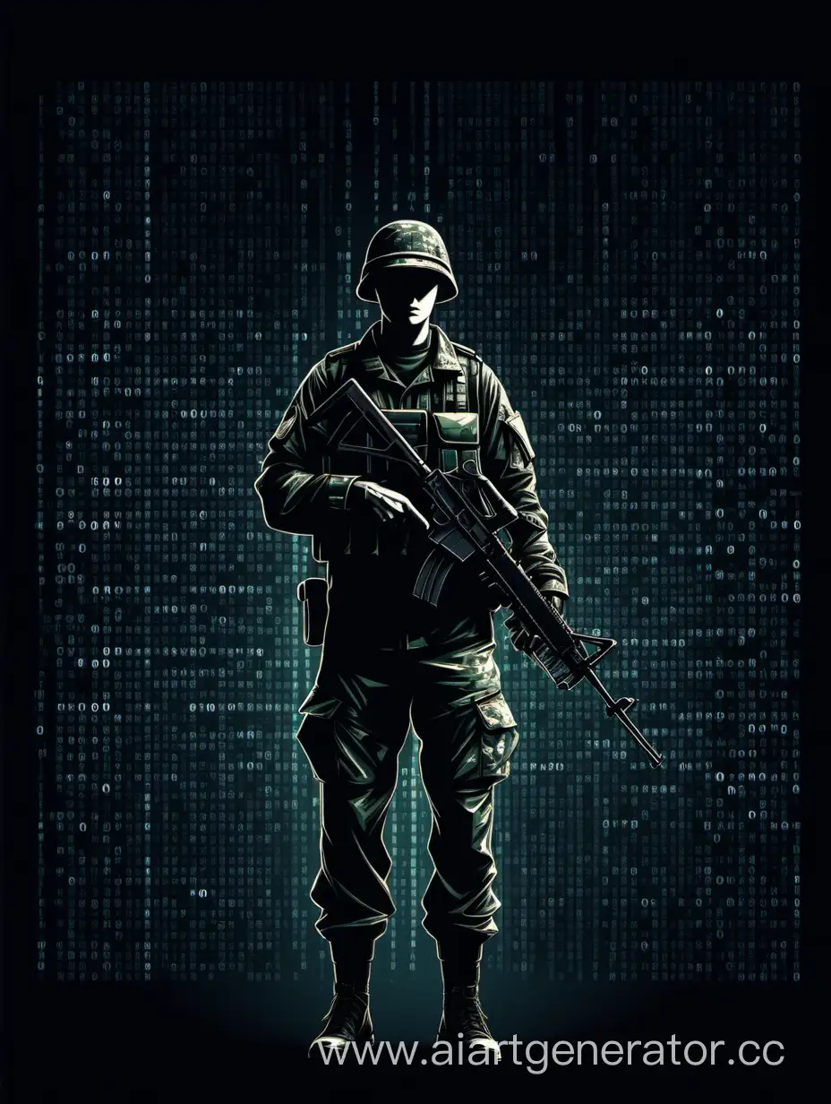 Cyber-Warfare-Armed-Soldier-amidst-Binary-Code