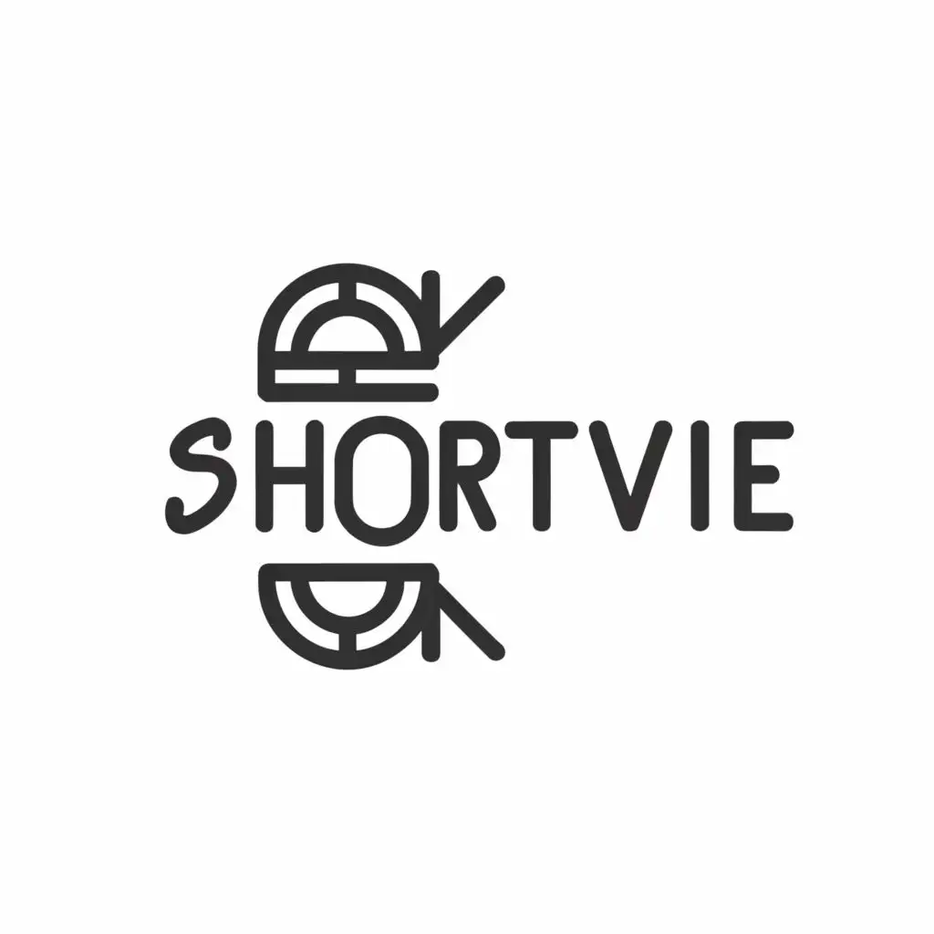 a logo design,with the text "shortvie", main symbol:movie,Minimalistic,be used in Entertainment industry,clear background