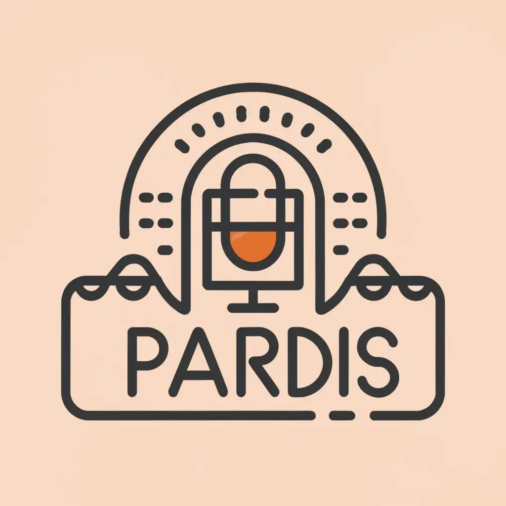 a logo design,with the text "pardis", main symbol:microphone,Moderate,clear background