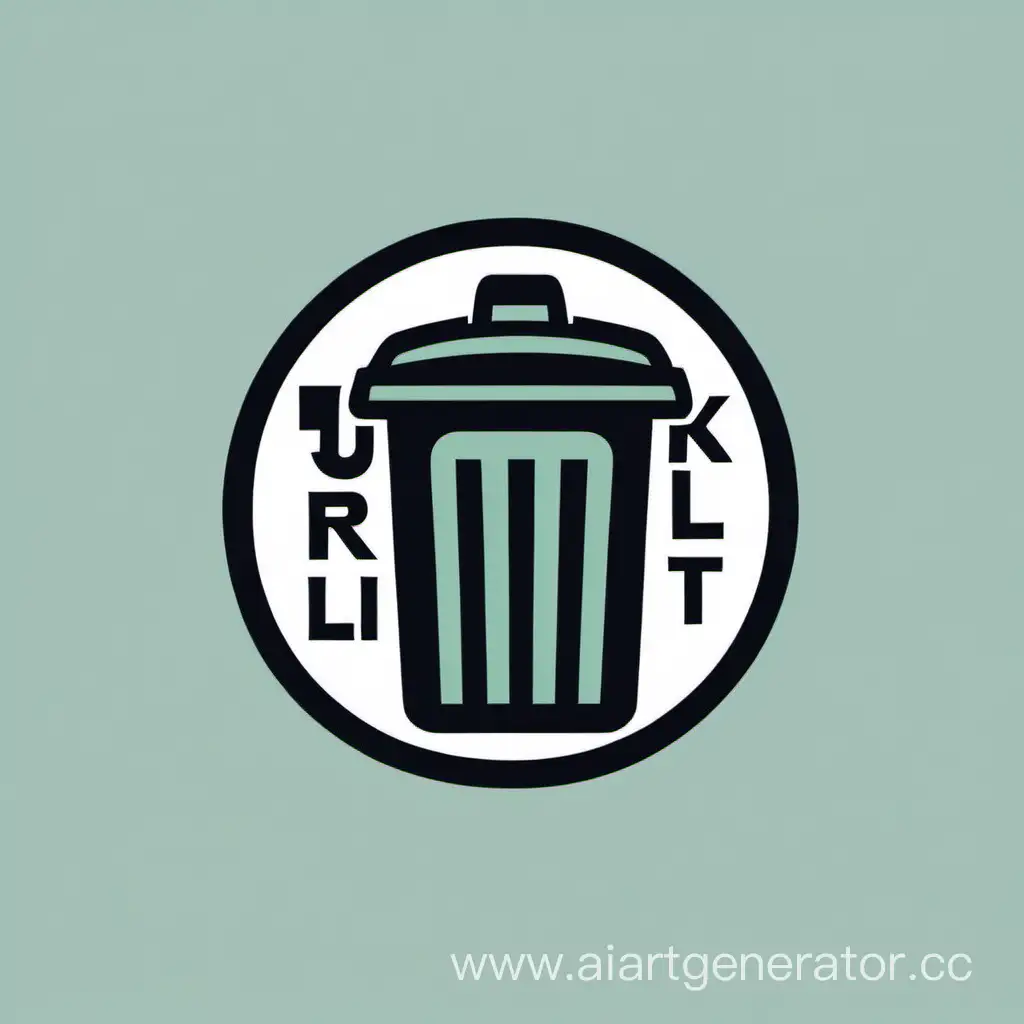 Efficient-Waste-Management-Logo-Trash-Can-and-Lid-with-JLS-Abbreviation