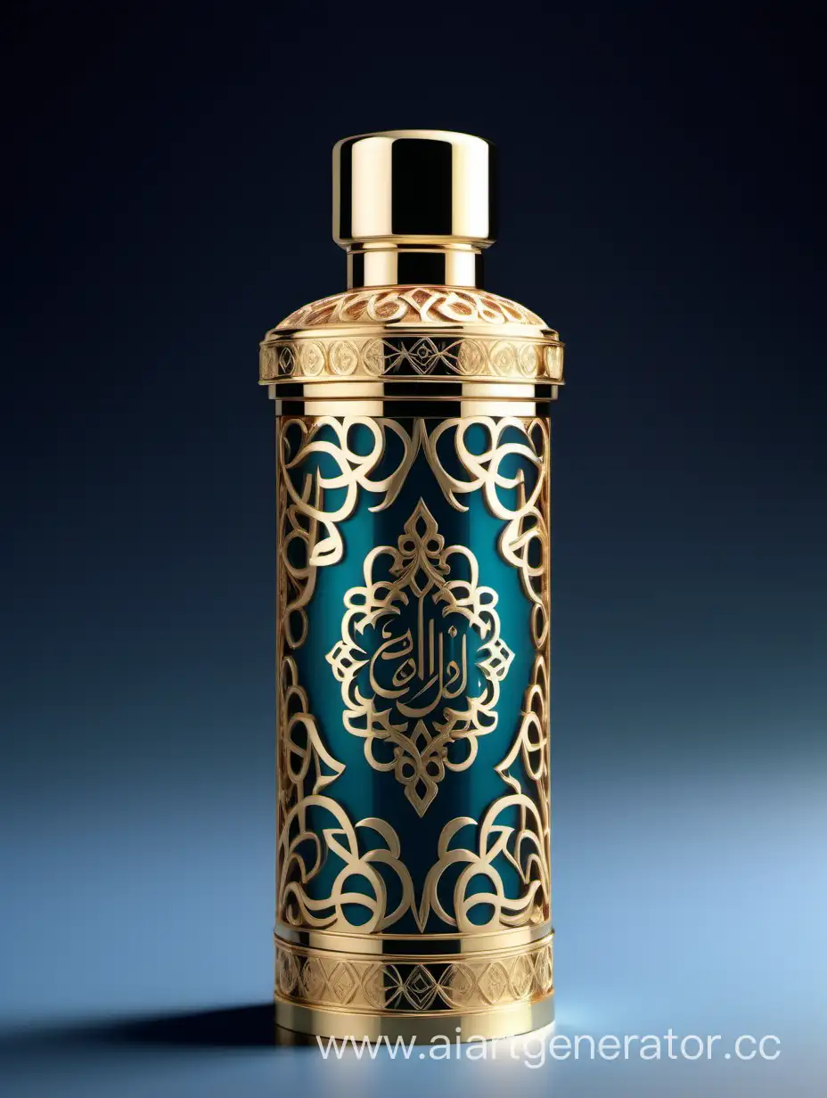 Luxury Perfume decorative with Arabic calligraphic ornamental long double height cap