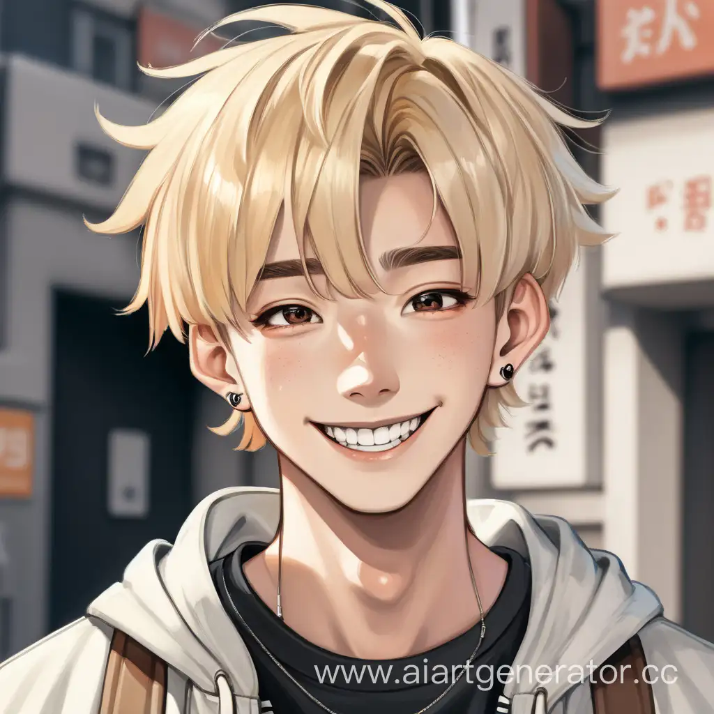 Cheerful-Blonde-Guy-in-Trendy-Korean-Street-Style