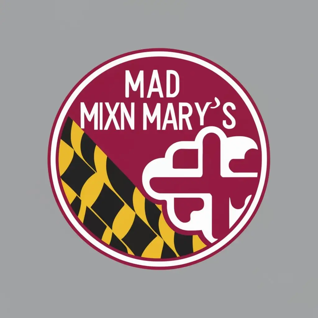 LOGO-Design-For-Mad-Mixn-Marys-Maryland-Flag-Bar-in-Pink-Palette-with-EventCentric-Typography