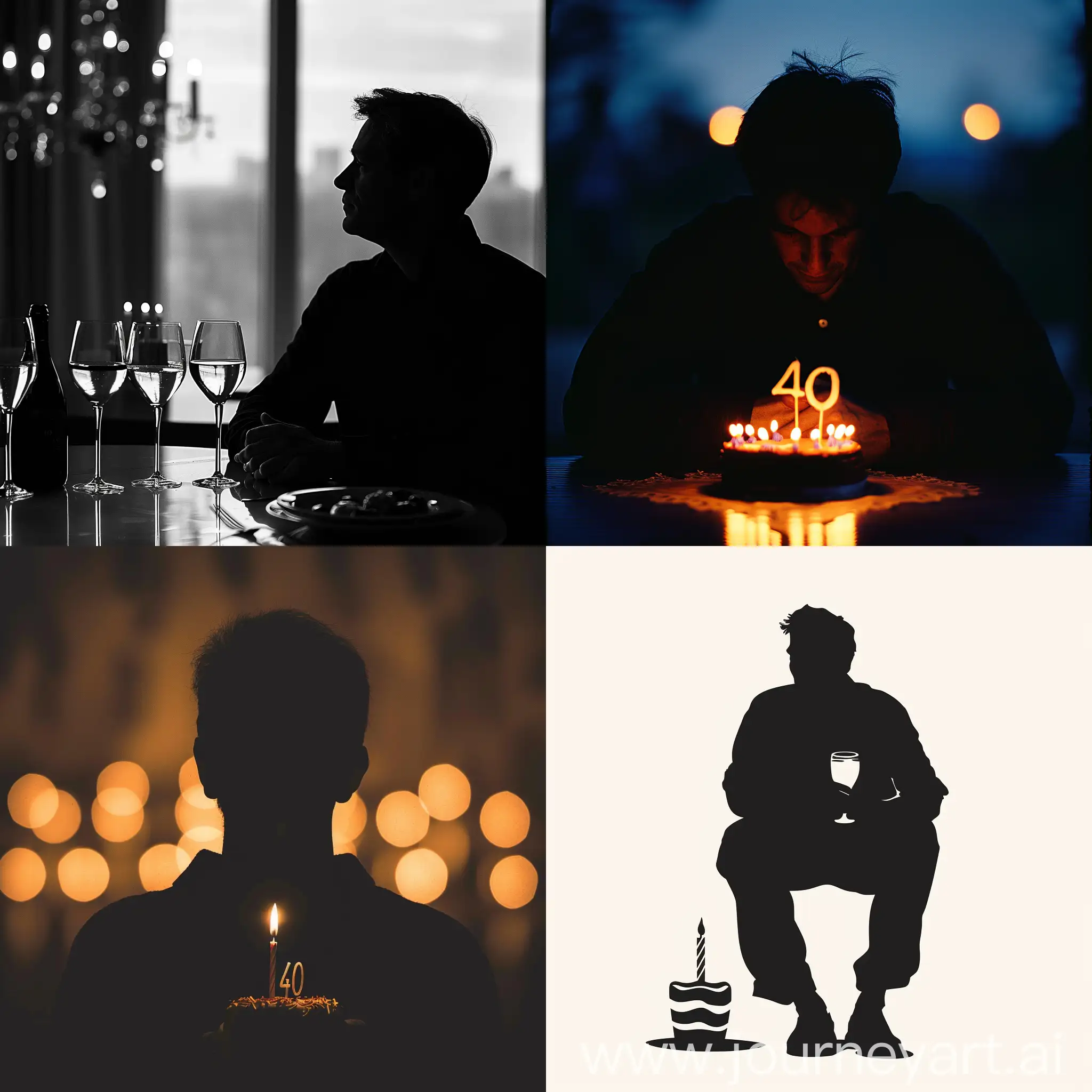 Solitary-Birthday-Celebration-Silhouette-of-a-MiddleAged-Man