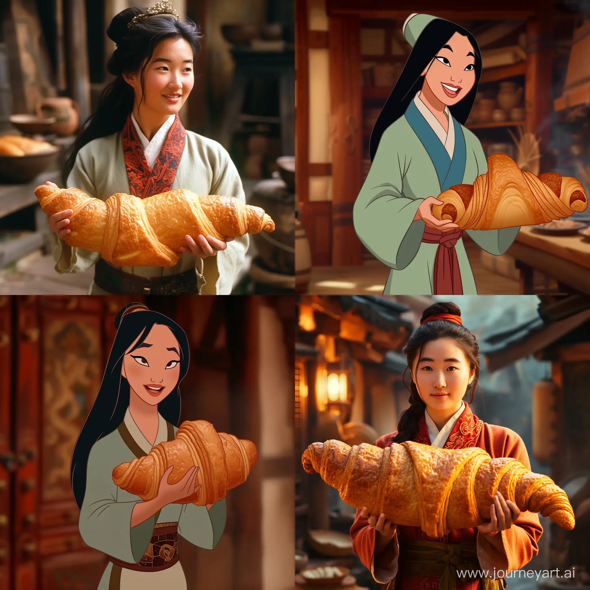 Mulan won the croissant Disney style