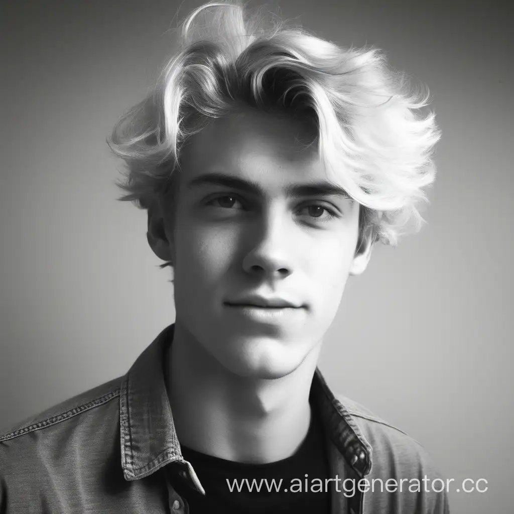 Blond-American-Student-in-Black-and-White-Portrait