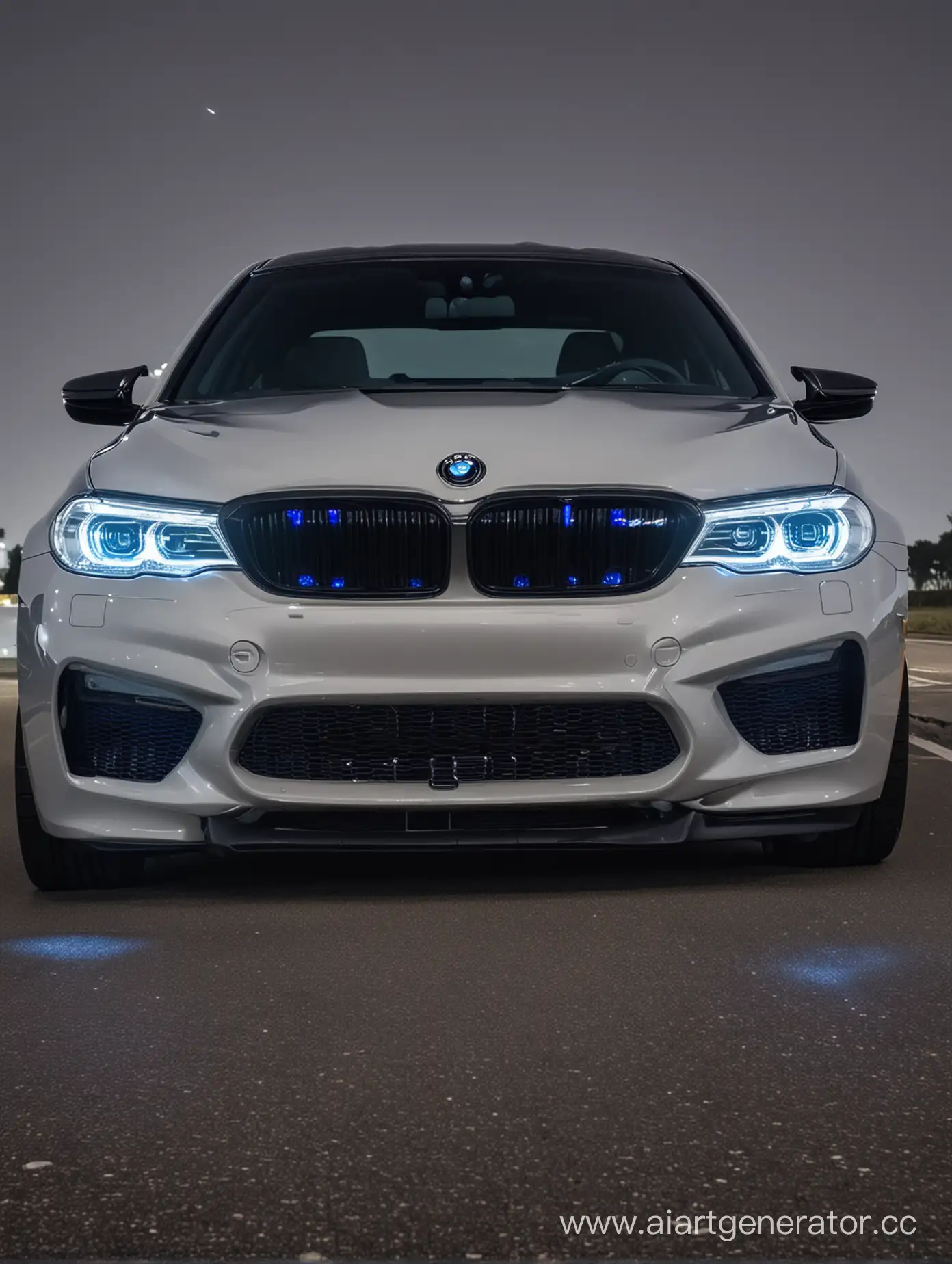 Sleek-BMW-M5-Featuring-Striking-Blue-Headlights