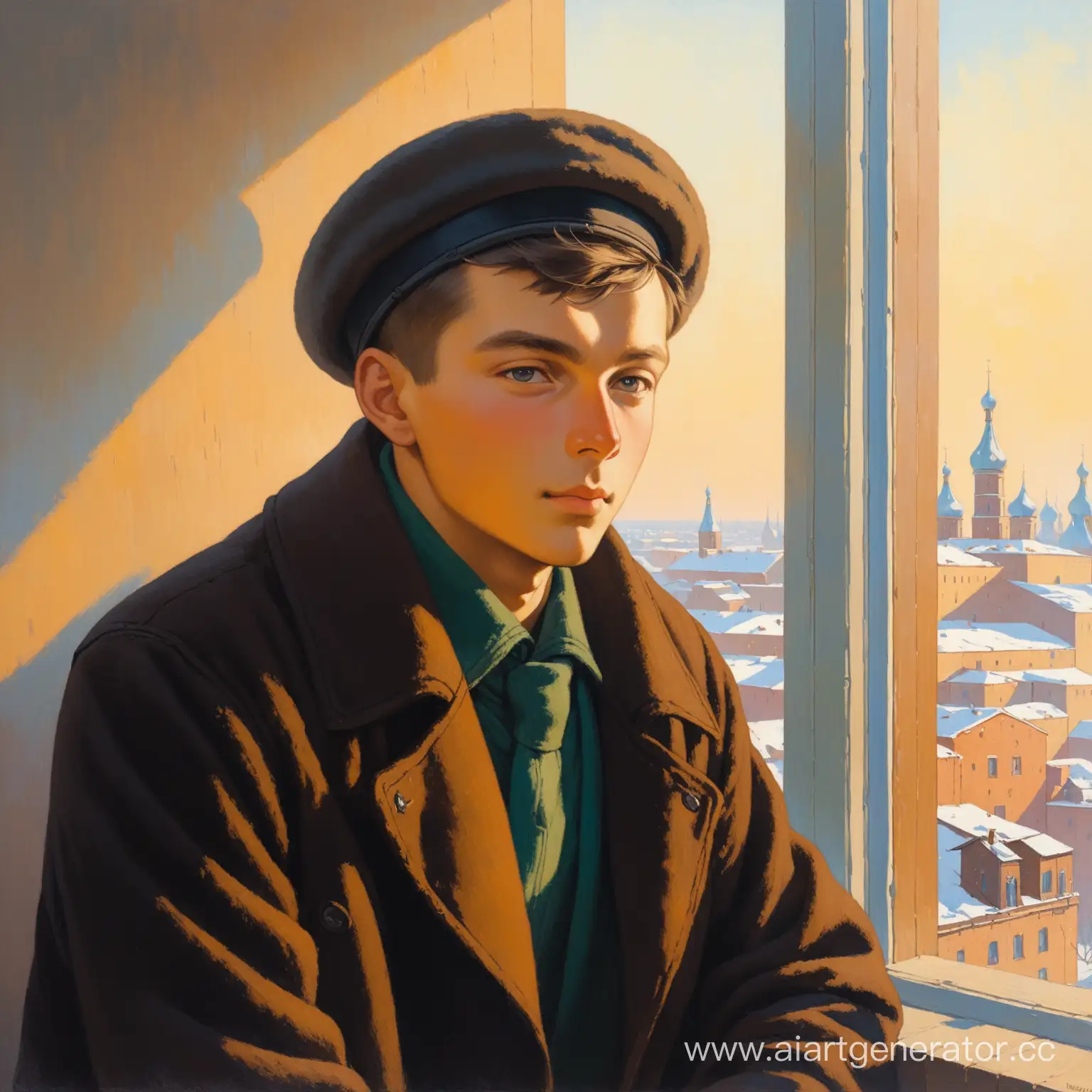 Young-Man-in-Modern-Setting-Yevgeny-Rayevsky-Portrait