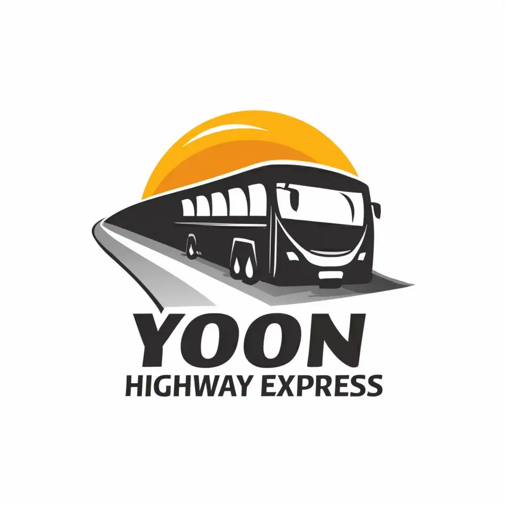 a logo design,with the text "Yoon Highway Express", main symbol:Highway Bus and Capital letter Y,Moderate,be used in Travel industry,clear background