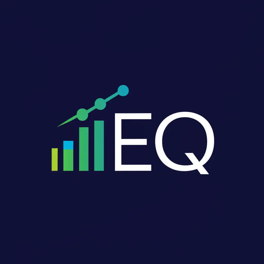 a logo design,with the text "EQ", main symbol:this is a stock on the stock market in the biotech sector,Moderate,clear background