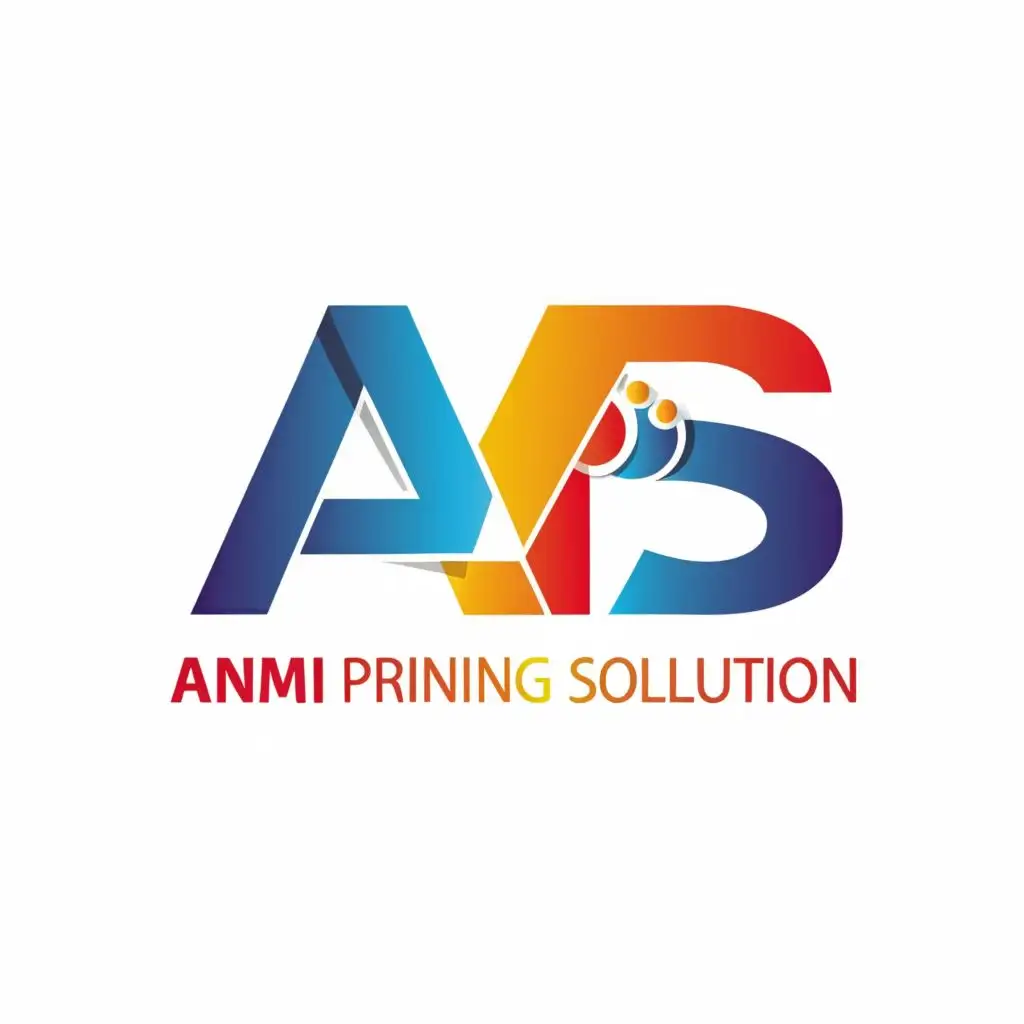 logo, APS, with the text "Anmi Printing Solution", typography, be used in Technology industry