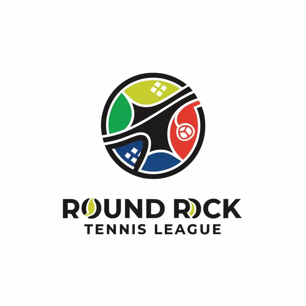LOGO-Design-For-Round-Rock-Tennis-League-Playful-and-Minimalistic-Symbol-for-Sports-Fitness-Industry