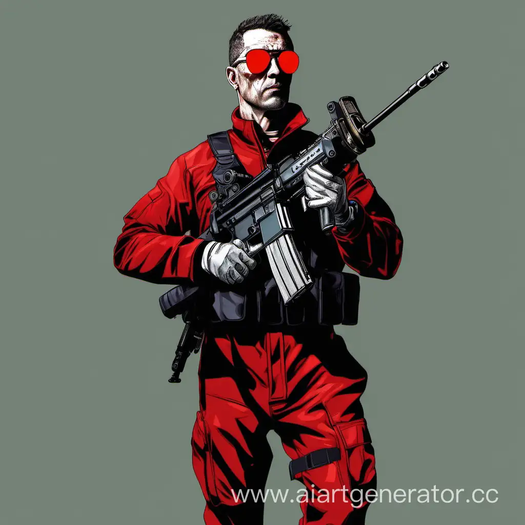 Mature-Military-Man-with-Assault-Rifle-in-RedTinted-Suit