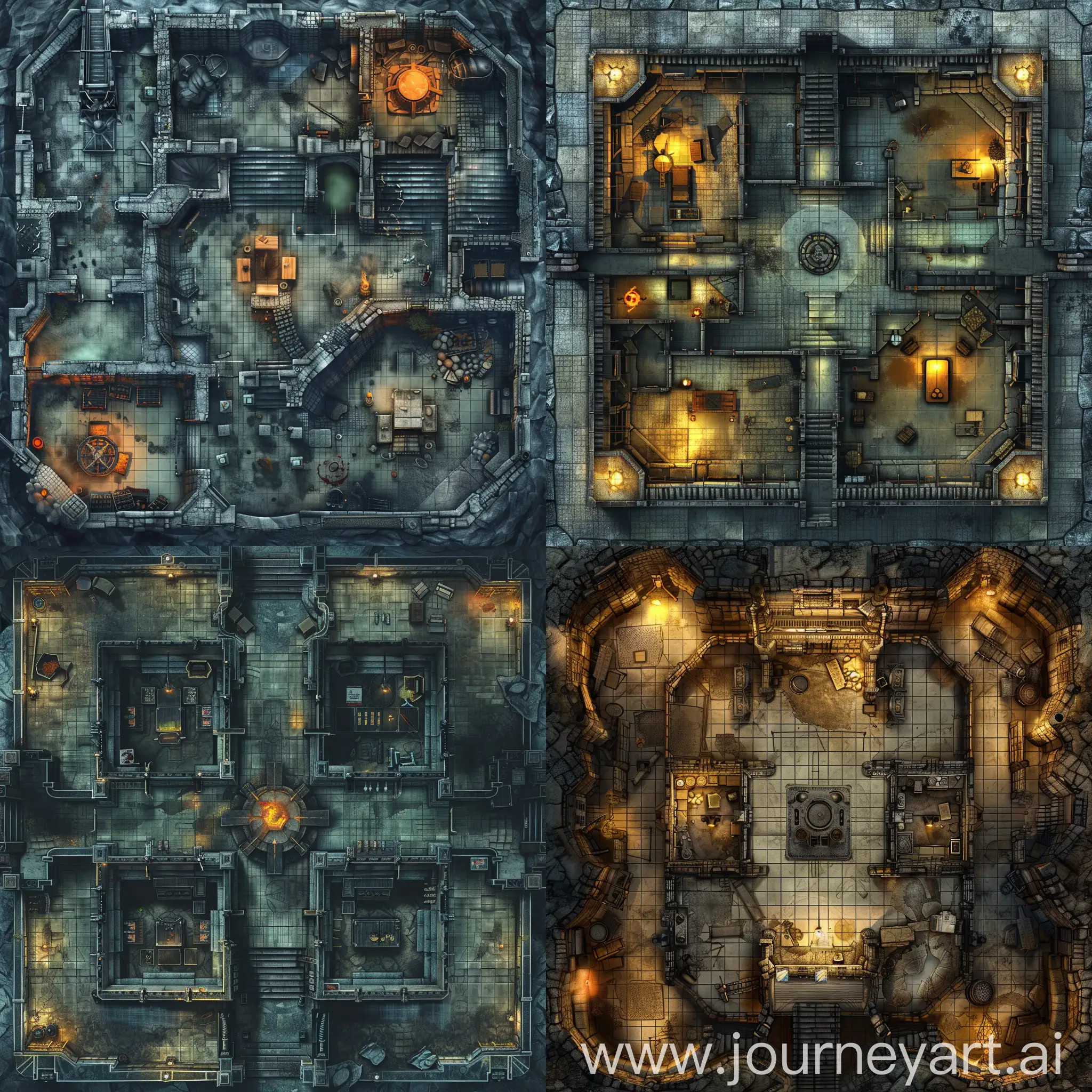Underground-Prison-DND-Battle-Map-with-Laboratory-Room