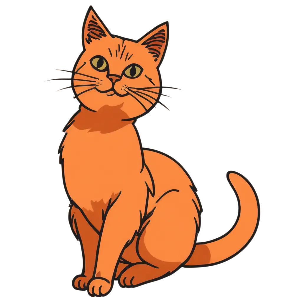 OneStroke-Line-Art-PNG-Captivating-Cat-Illustration-for-Versatile-Digital-Content