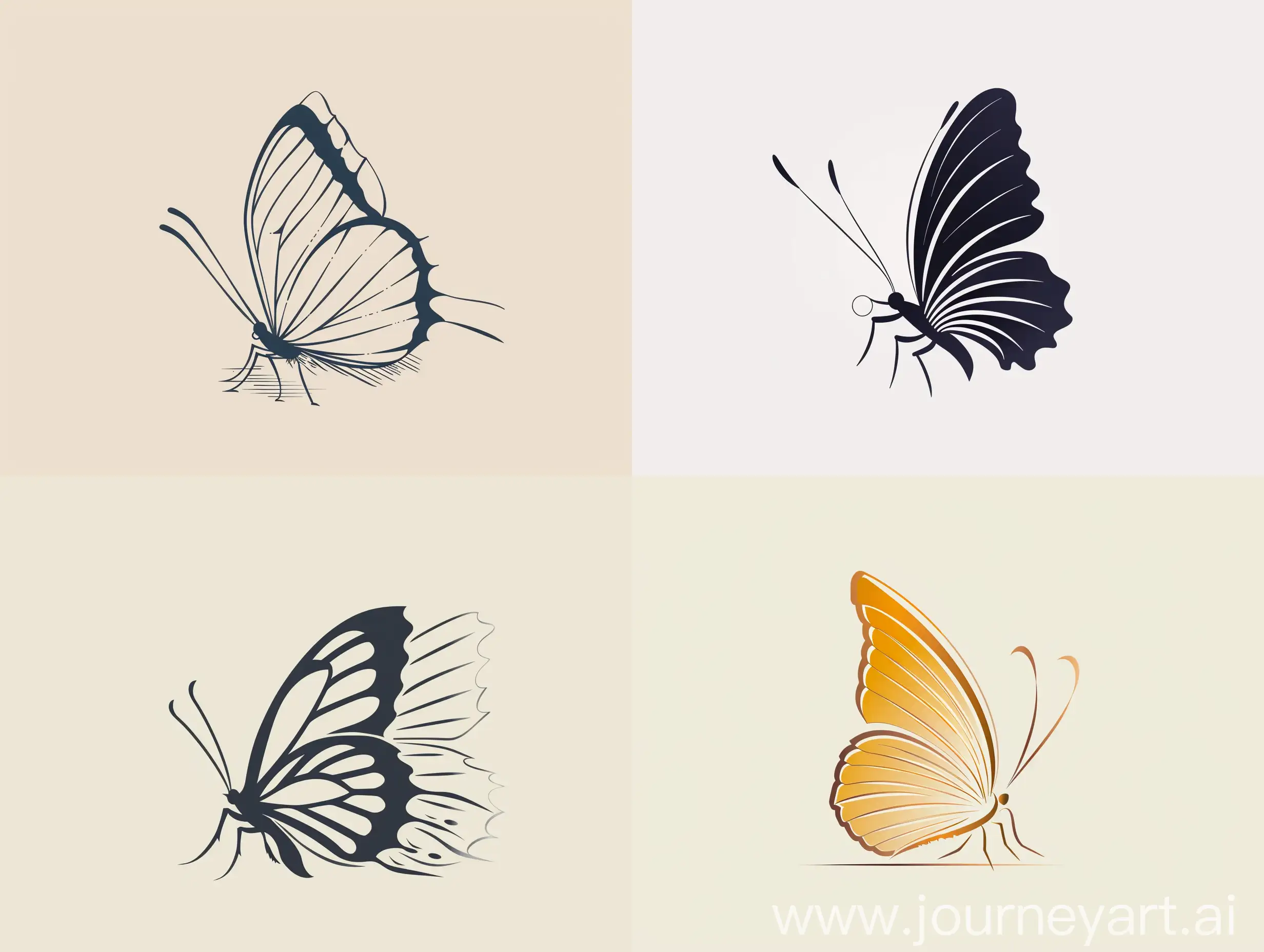 Minimalistic-Calligraphic-Butterfly-Logo-in-Neat-Lines