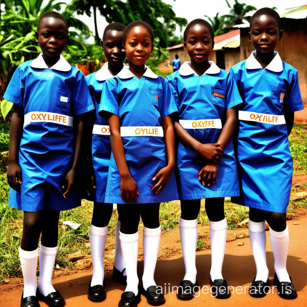 the 20-year-old children in OXYLIFE WATER uniforms  MARQUE IVORY COAST