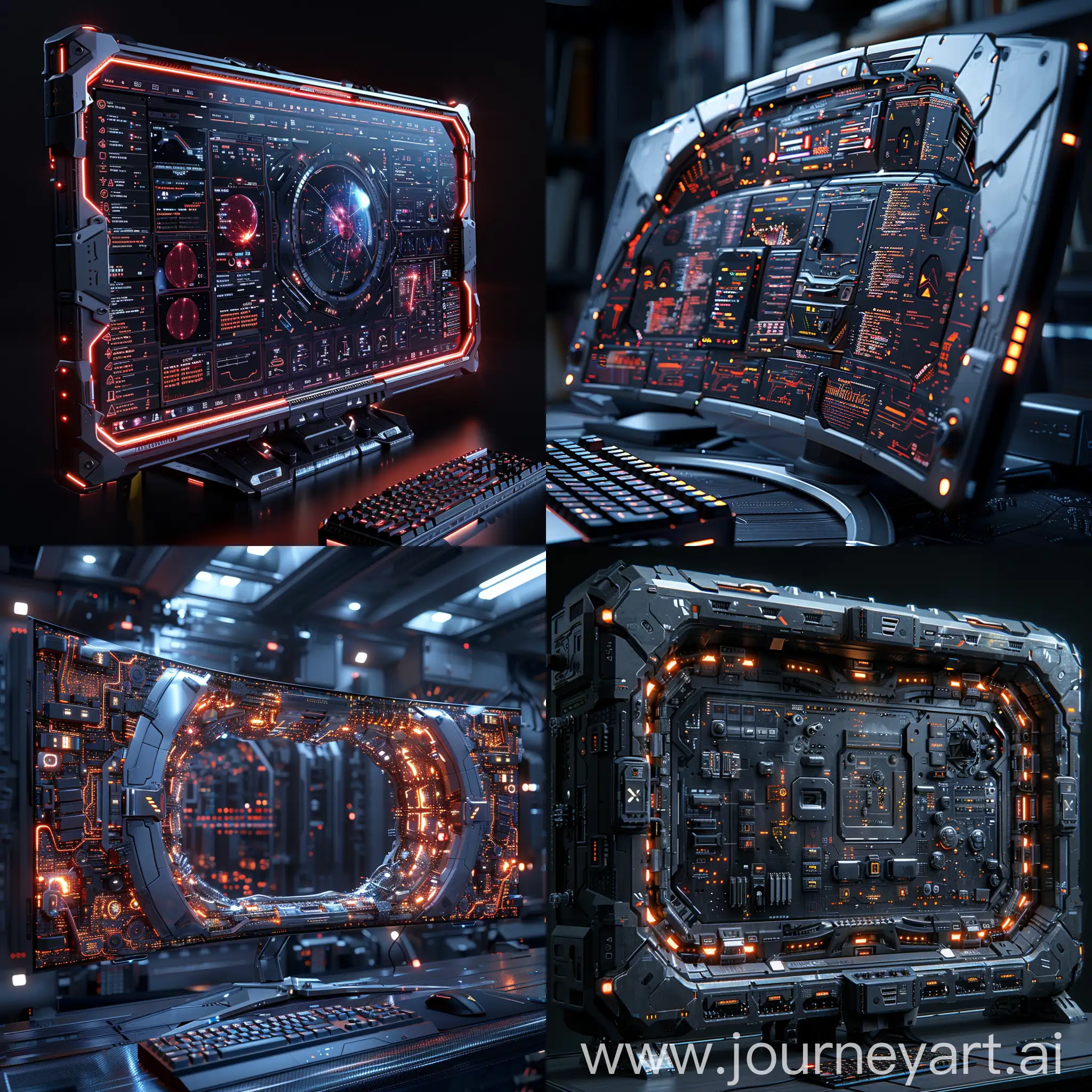 Futuristic-HighTech-PC-Monitor-with-Octane-Render-Stylize-1000