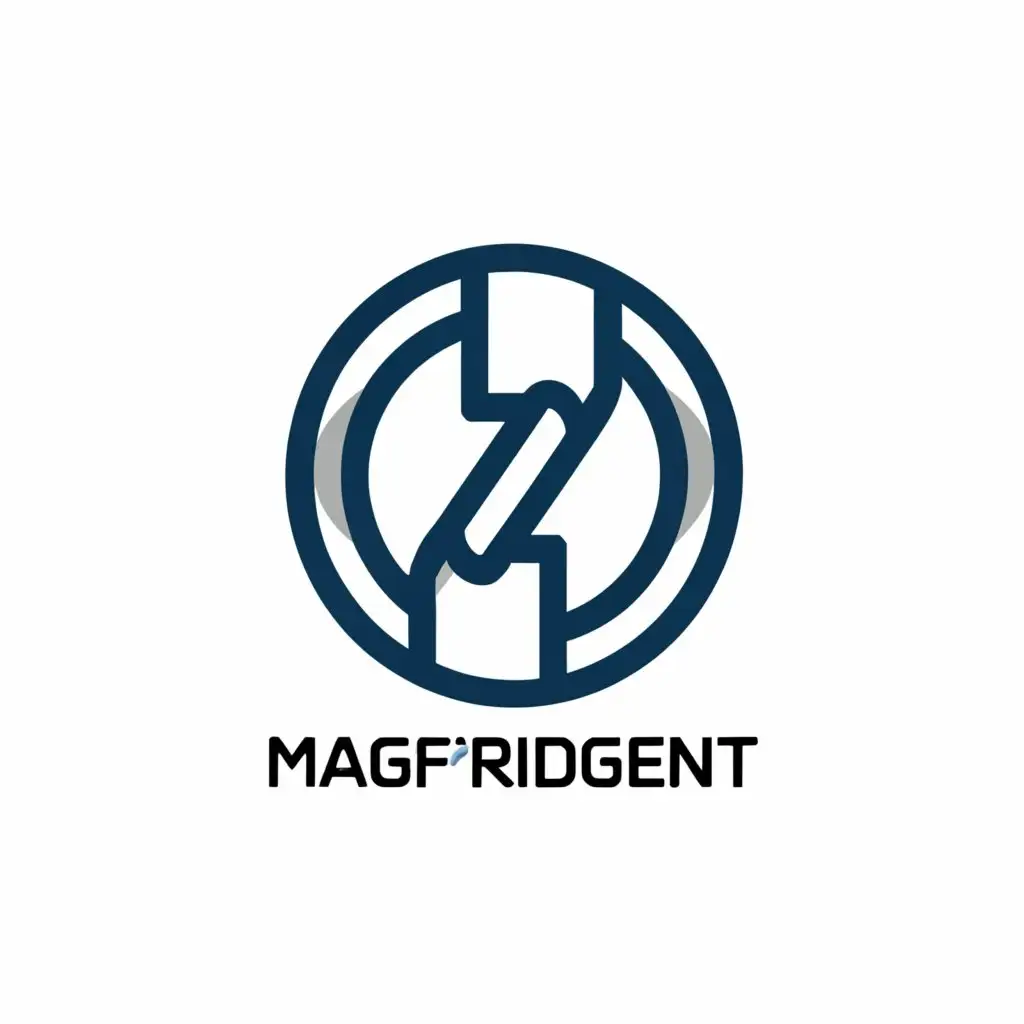 a logo design,with the text "magfridgent", main symbol:Magnet,Moderate,clear background