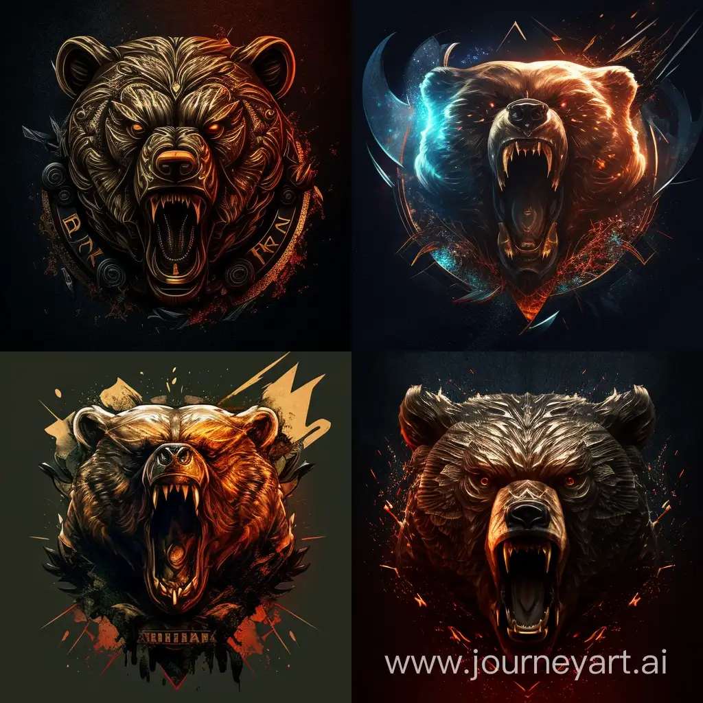 Fierce-Bear-Logo-Design-with-Intense-Expression