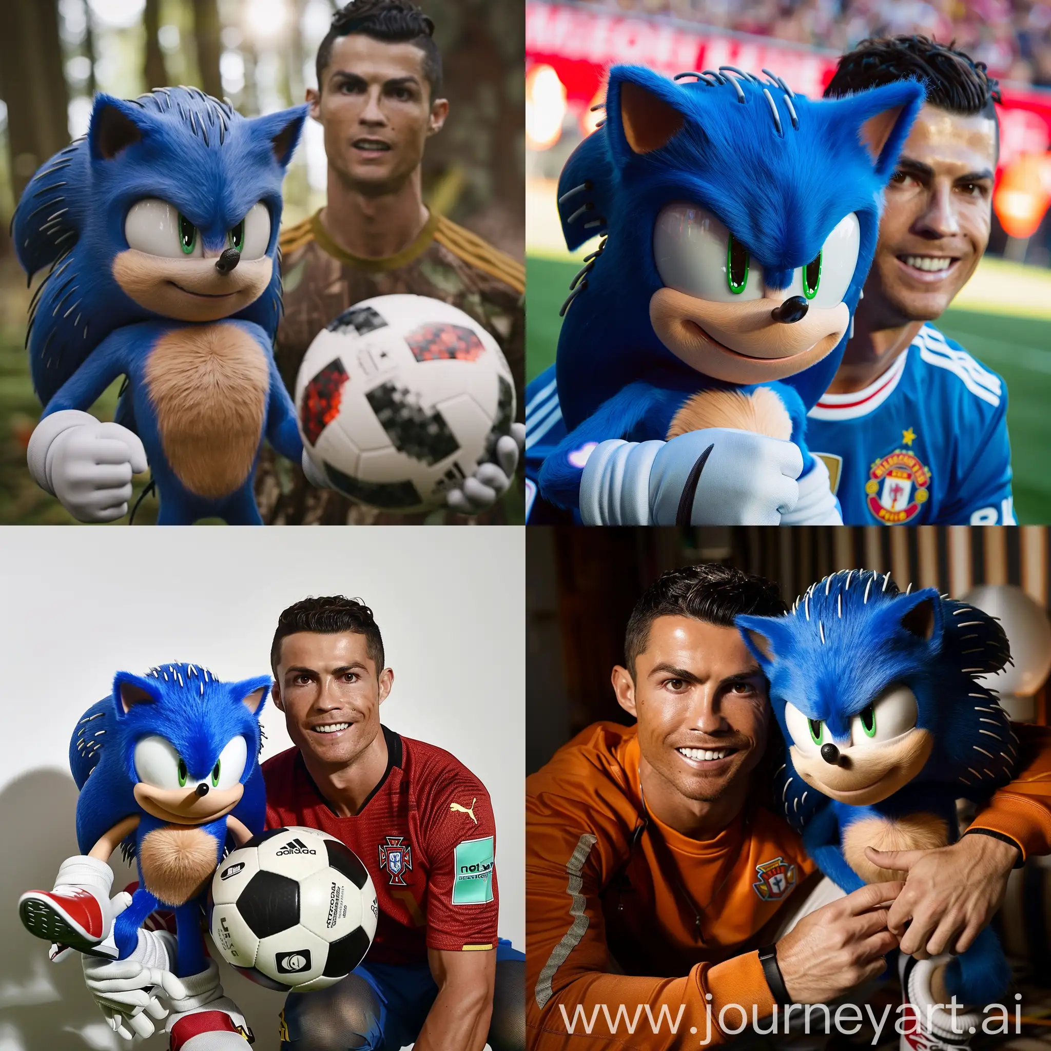  Sonic the hedgehog and Ronaldo cr7 