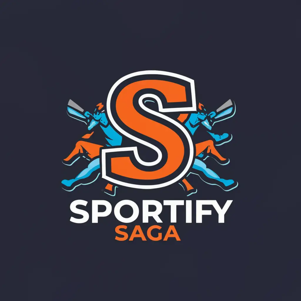 a logo design,with the text "Sportify Saga", main symbol:Sportify Saga,Moderate,be used in Entertainment industry,clear background
