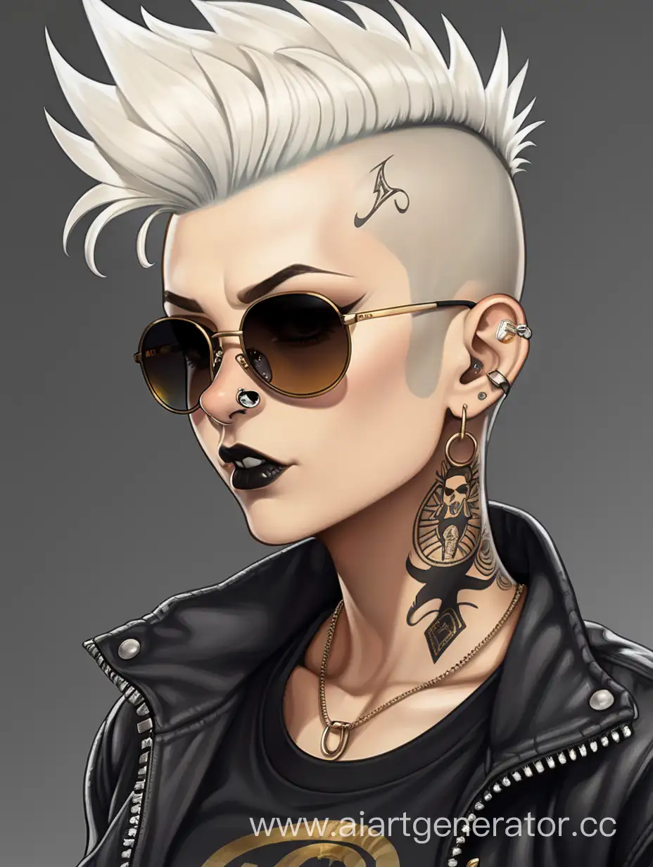 Edgy-Punk-Female-with-Athletic-Build-and-Golden-Tattoos