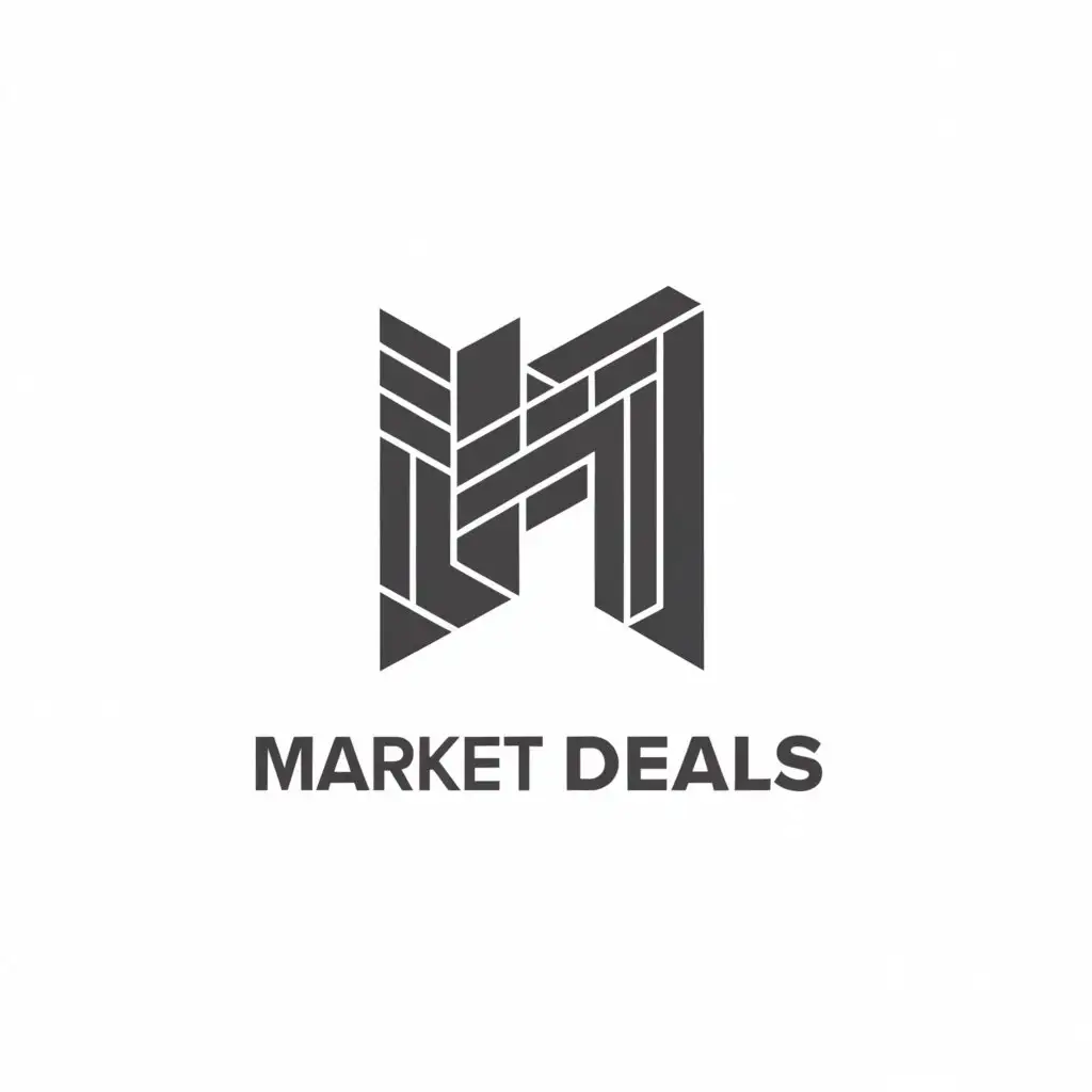 a logo design,with the text "Market Deals", main symbol:M,Minimalistic,be used in Retail industry,clear background