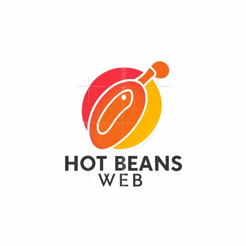 a logo design,with the text "Hot Beans Web", main symbol:Bean,Moderate,be used in Technology industry,clear background