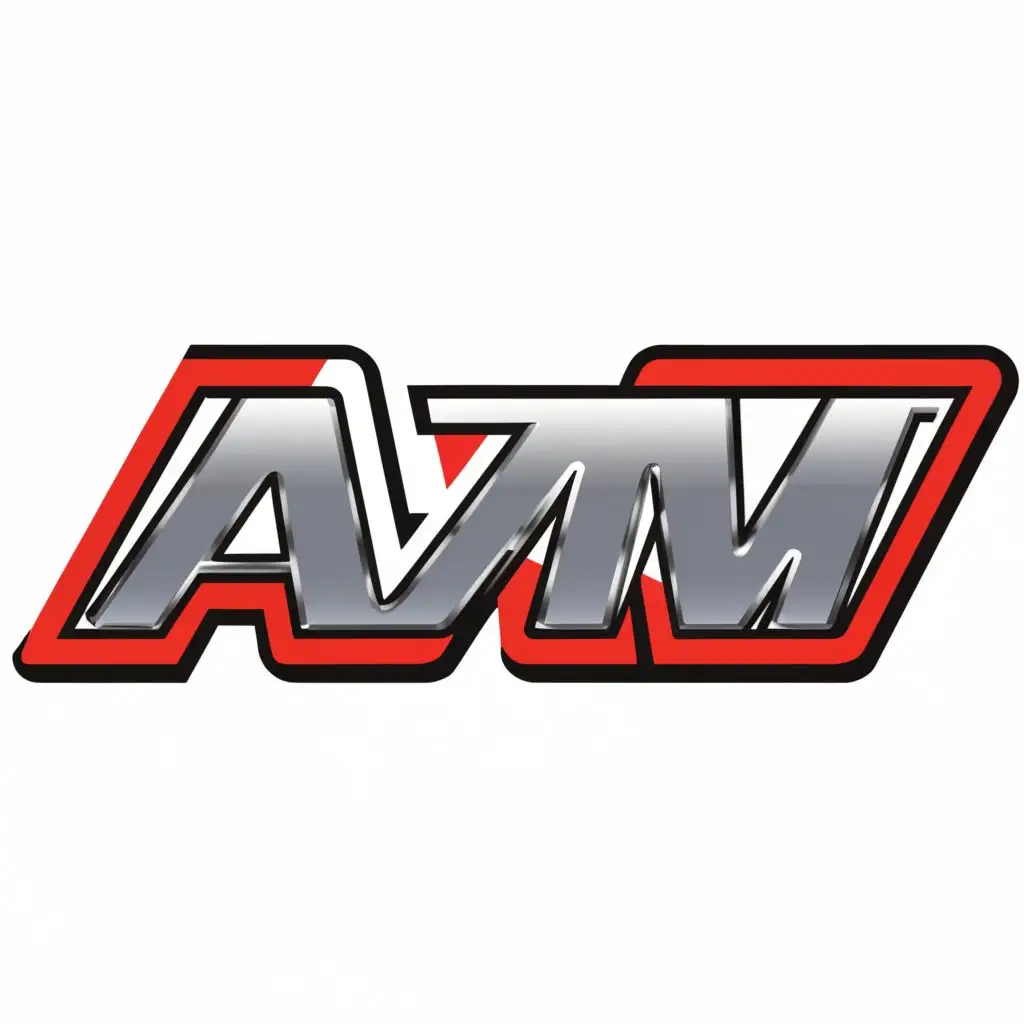 logo, Car, with the text "AJM", typography