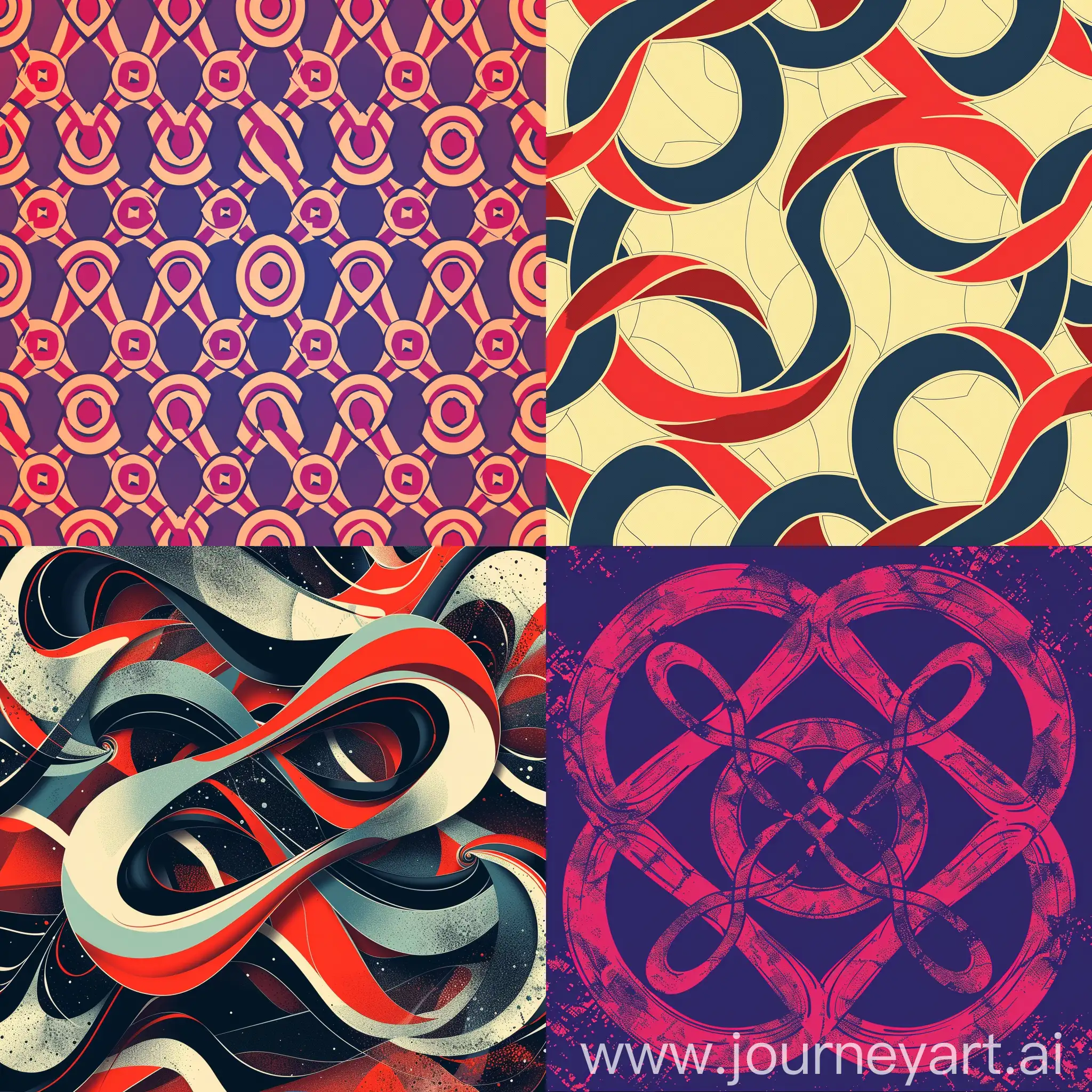 Generate me some infinity pattern material that fits the aesthetics of the European and American crowd.