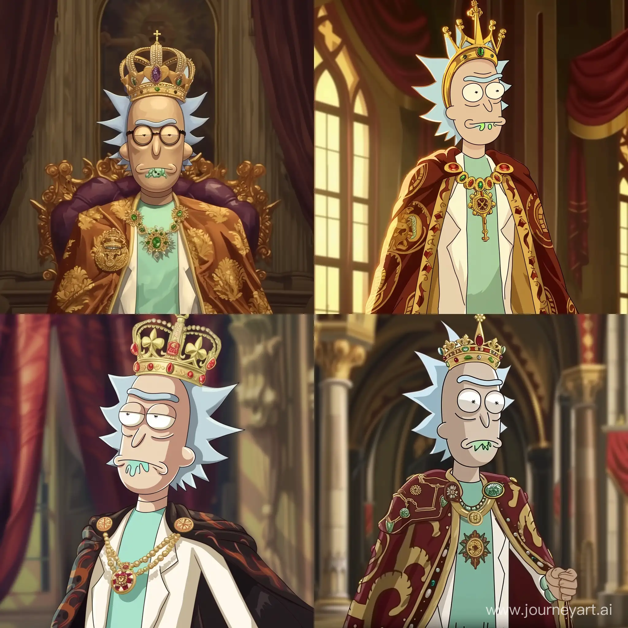 rick from rick and morty as royalty