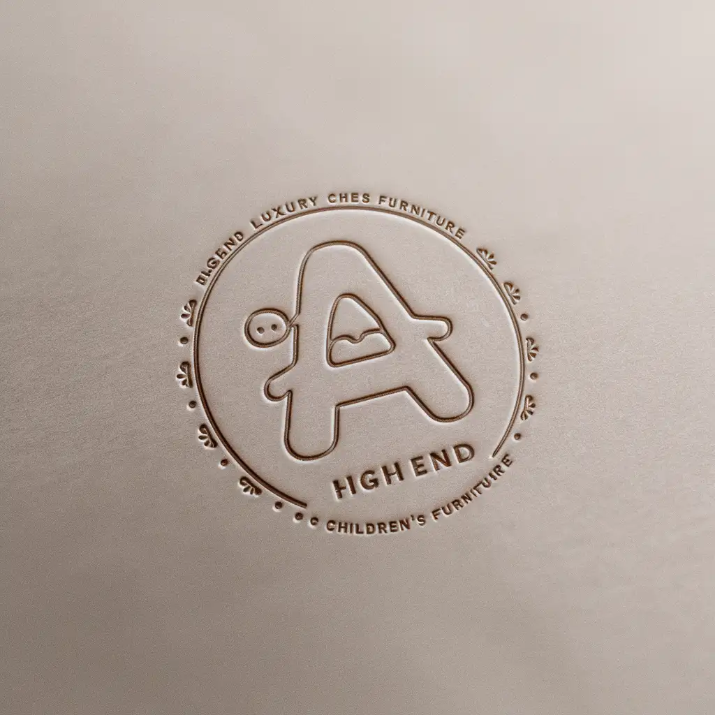 用字母a为一个高端奢侈儿童家具品牌设计一个logo，logo简洁圆润，略微带点童趣