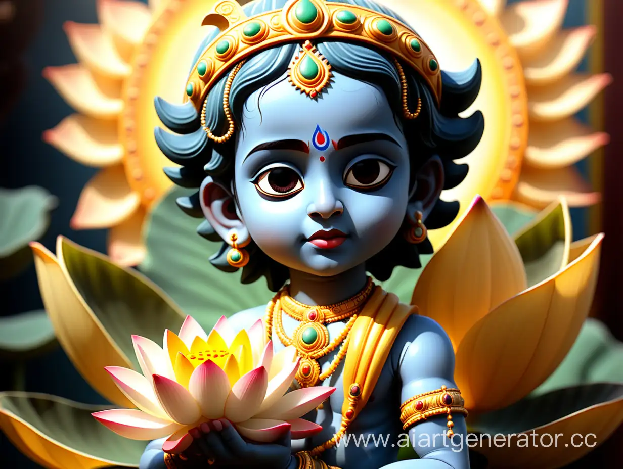 Joyful-Child-Krishna-Bathing-in-the-Radiant-Lotus