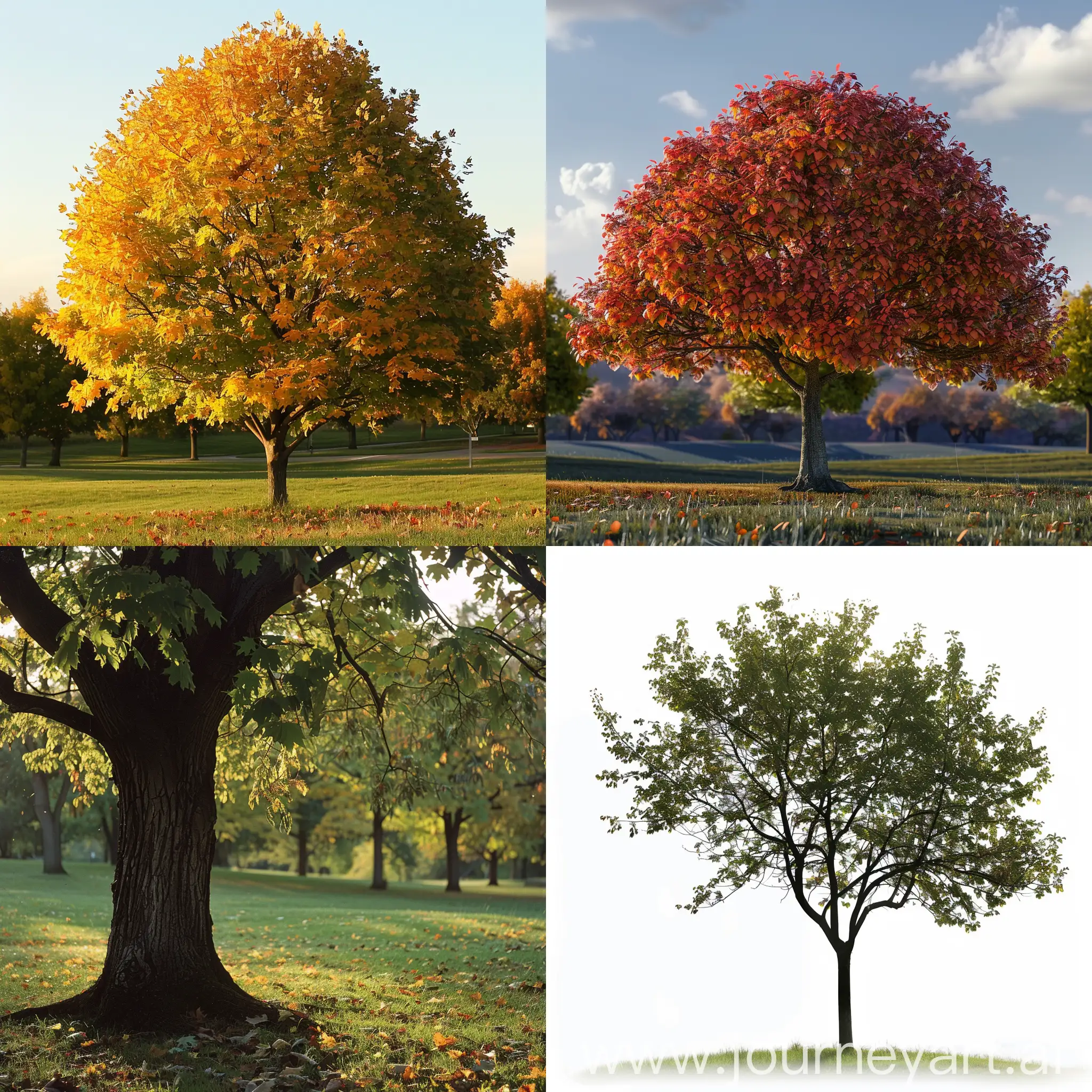 Serene-Forest-Majestic-Deciduous-Tree-in-Vibrant-Light
