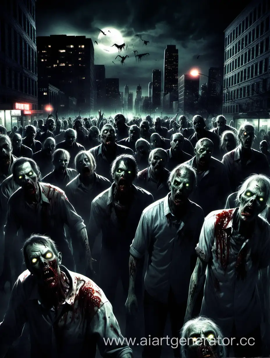 Eerie-Night-in-the-City-Zombies-Roaming-in-BloodDrenched-Streets