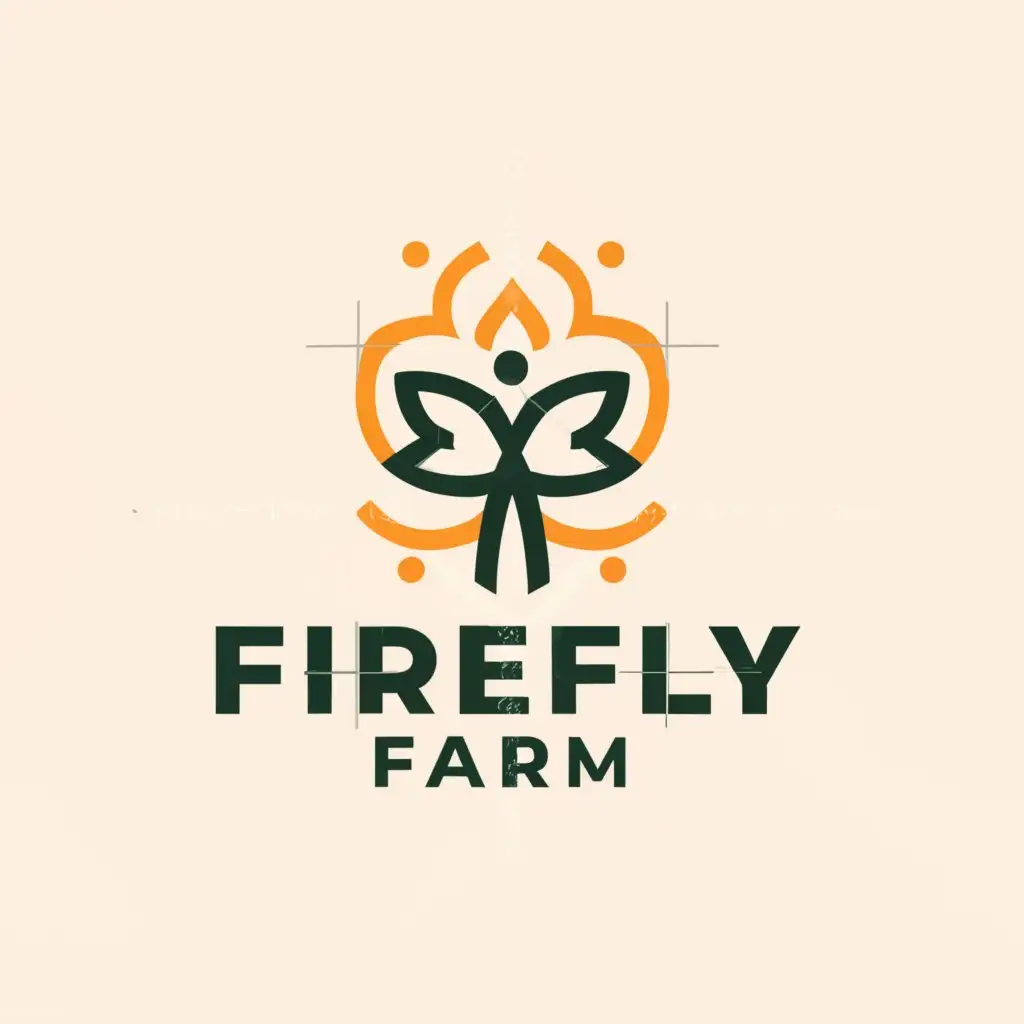 a logo design,with the text "Firefly Farm", main symbol:firefly,Moderate,be used in Animals Pets industry,clear background