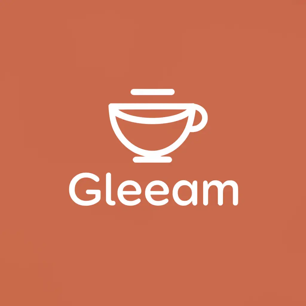 a logo design,with the text "Gleam", main symbol:Glimpse of coffee,Moderate,be used in Home Family industry,clear background