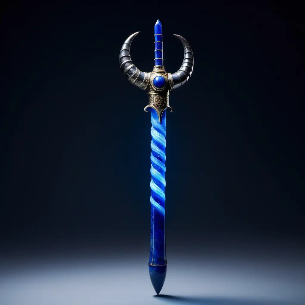 Luminous Lapis saber with a shaft consisting of three spiraling horns