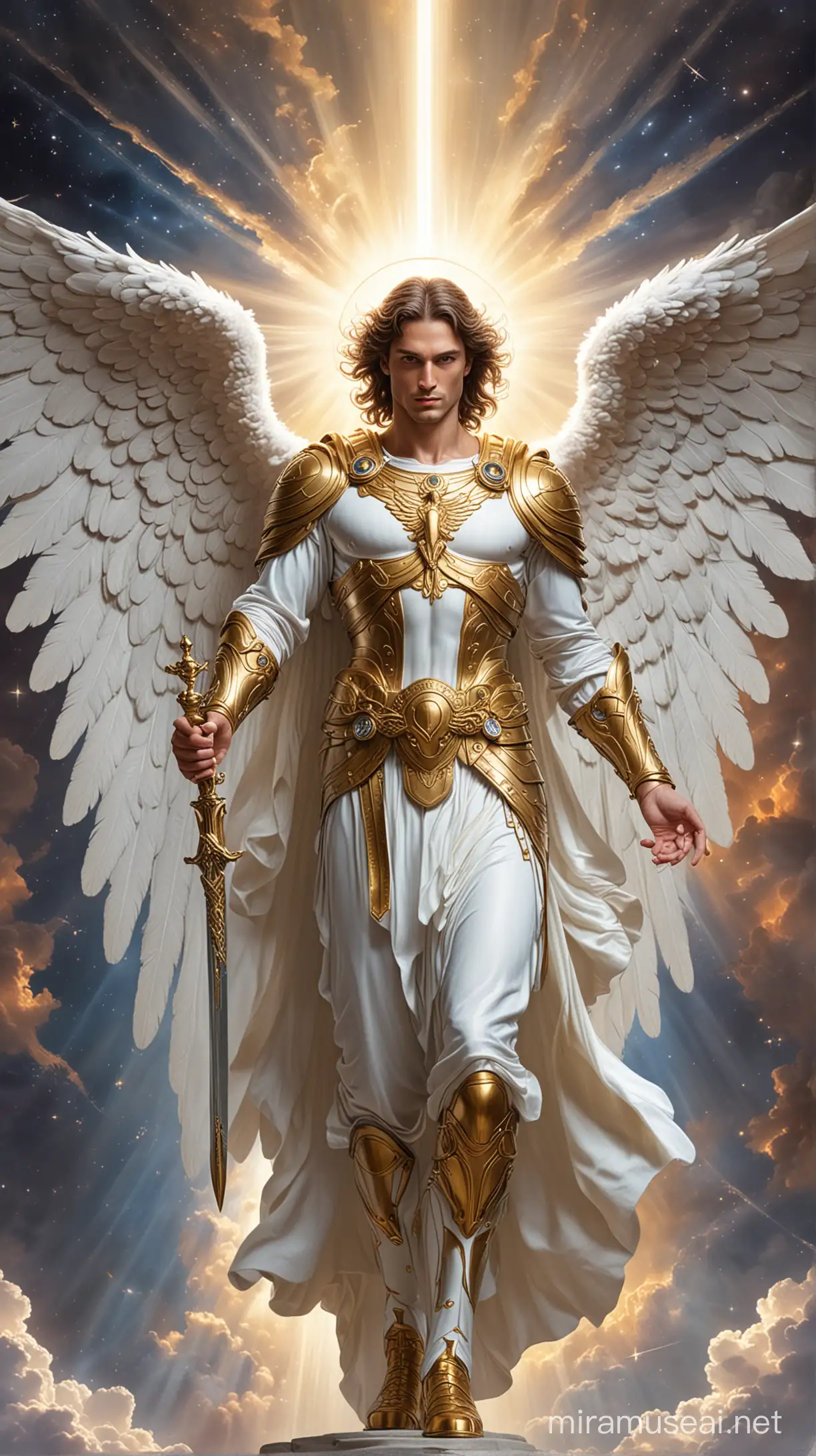 Celestial Warrior Archangel Michael Defending the Cosmos