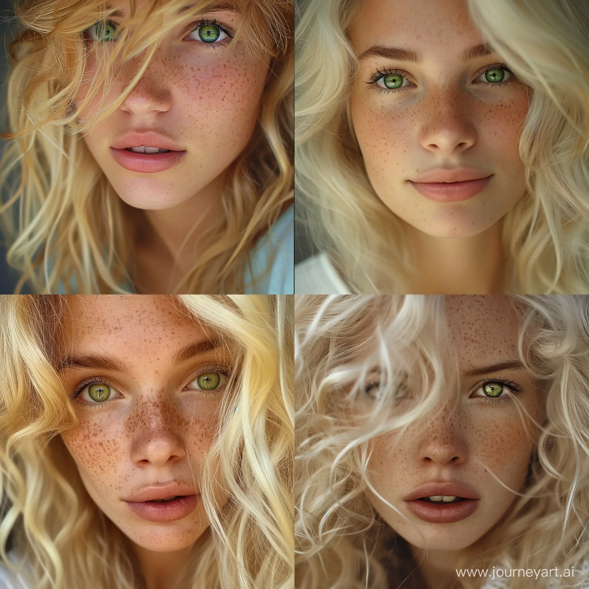 Charming-Freckled-Blonde-with-Green-Eyes-and-Wheat-Skin-Portrait