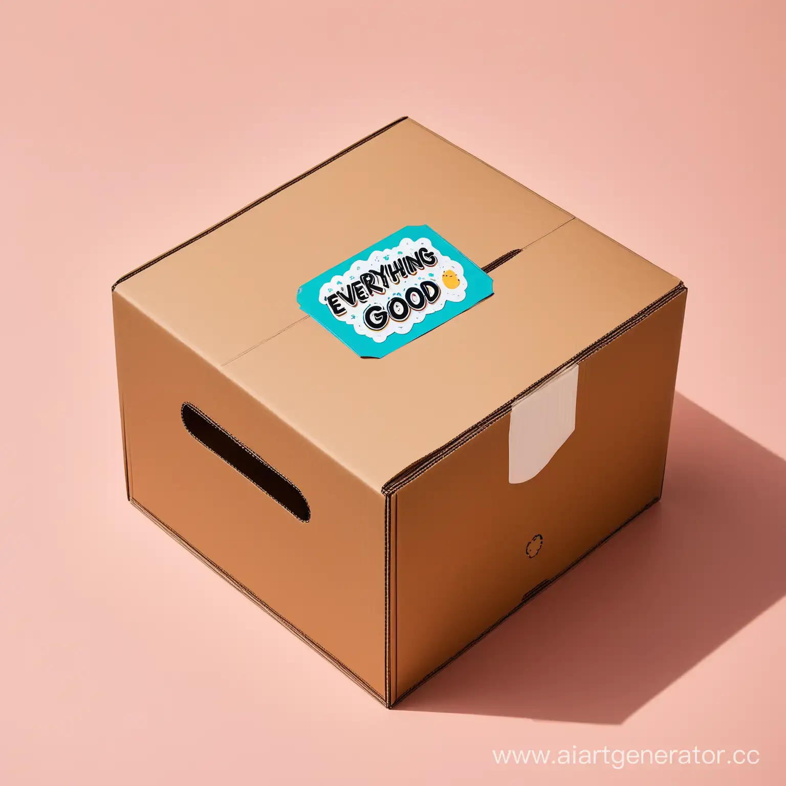 Optimistic-Message-Empty-Box-with-Everything-is-Good-Sticker